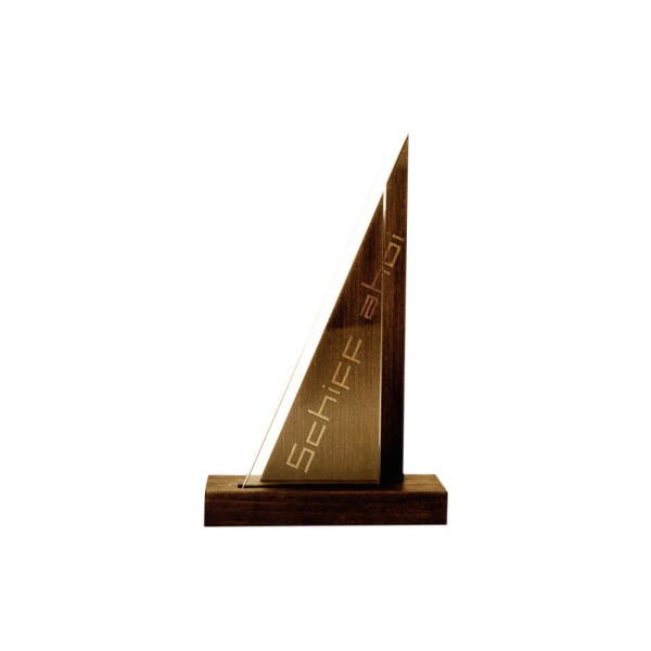 Houten award driehoek